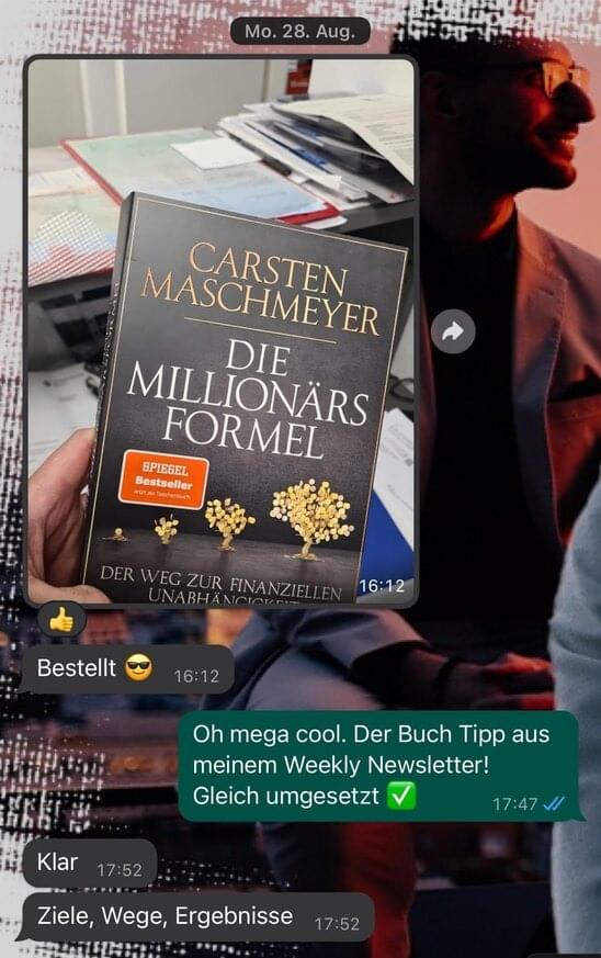 WhatsApp-Nachricht an Danny