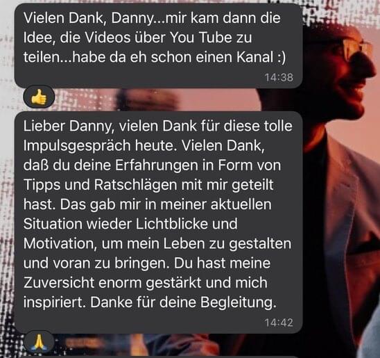WhatsApp-Nachricht an Danny