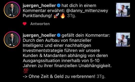 WhatsApp-Nachricht an Danny